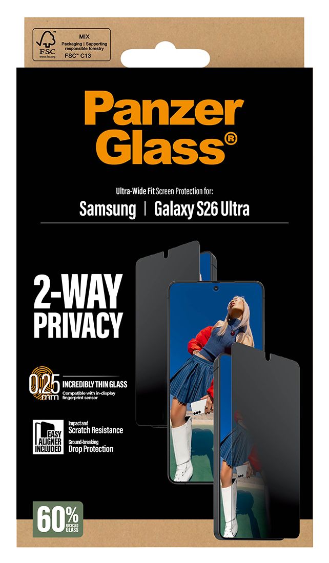 2-Way Privacy Klare Bildschirmschutzfolie Kunststoff für Samsung Galaxy S26 Ultra 