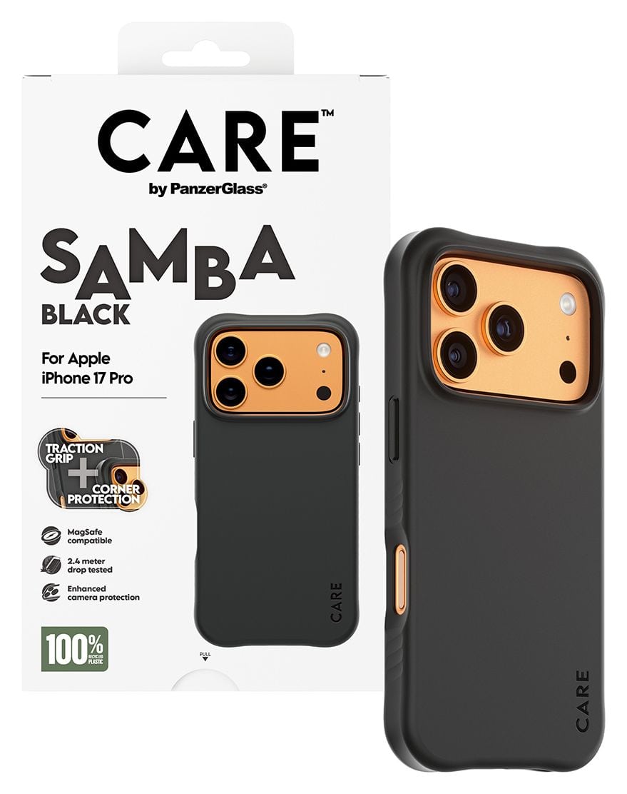 37427 Care Case Samba Cover für Apple Apple - iPhone 17 Pro  (Schwarz) 