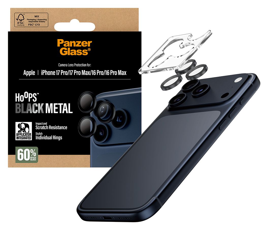 43455 Hoops Kameraschutz Klare Bildschirmschutzfolie Gehärtetes Glas, Silikon für  Apple Apple - iPhone 17 Pro, Apple - iPhone 17 Pro Max, Apple - iPhone 16 Pro, Apple - iPhone 16 Pro Max Kratzresistent, Schockresistent 