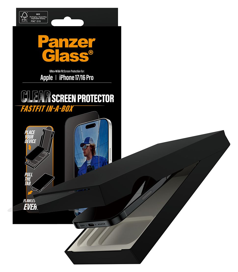 48418 Screen Protector Klare Bildschirmschutzfolie Gehärtetes Glas, Polyethylenterephthalat, Silikon für  Apple iPhone 17, iPhone 16 Pro Kratzresistent, Schockresistent 