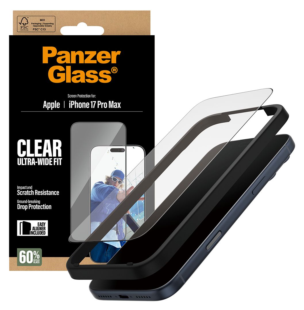 66497 Screen Protector Klare Bildschirmschutzfolie Gehärtetes Glas, Polyethylenterephthalat, Silikon für  Apple iPhone 17 Pro Max, iPhone 18 Pro Max Kratzresistent, Schockresistent 