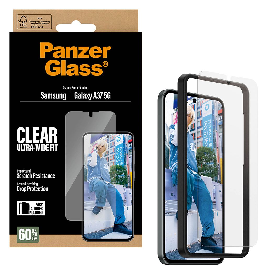75133 Ultra-Wide Fit Klare Bildschirmschutzfolie Gehärtetes Glas, Polyethylenterephthalat, Silikon für  Samsung Samsung - Galaxy A37 5G Kratzresistent, Schockresistent 