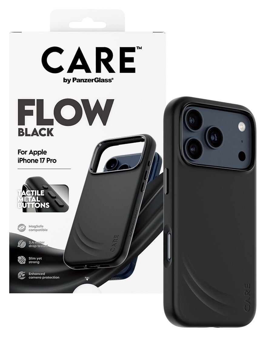 CARE Flow Case mit MagSafe Cover für Apple iPhone 17 Pro/18 Pro  (Schwarz) 