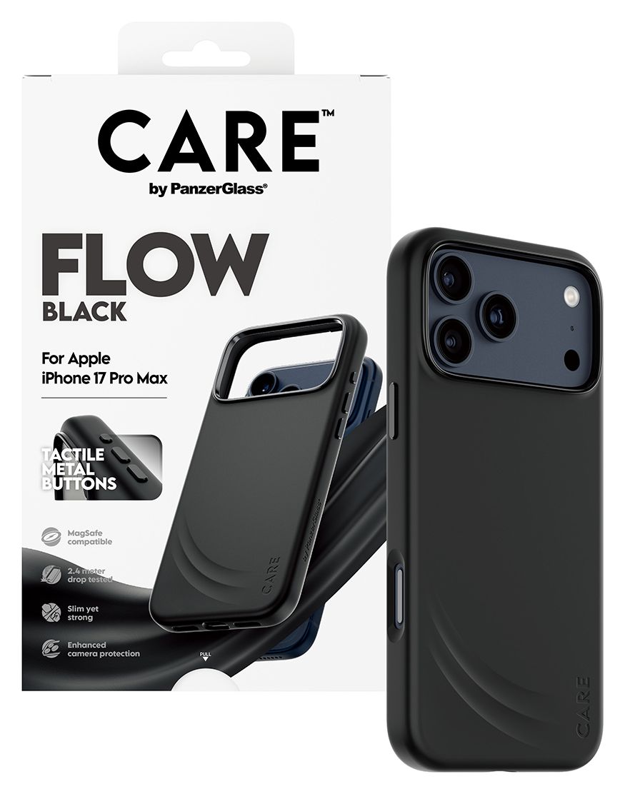 CARE Flow Case mit MagSafe Cover für Apple iPhone 17 Pro Max/18 Pro Max  (Schwarz) 