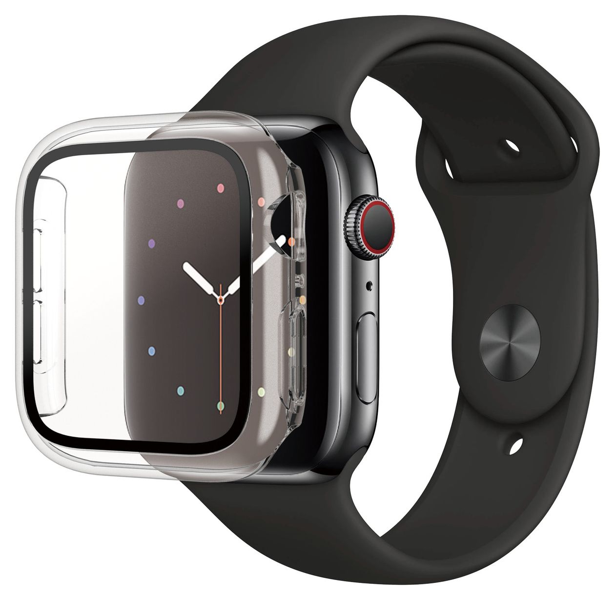 Displayschutz Klare Bildschirmschutzfolie gehärtetes Glas für Apple Watch Series 4/5/6/SE 44 mm 