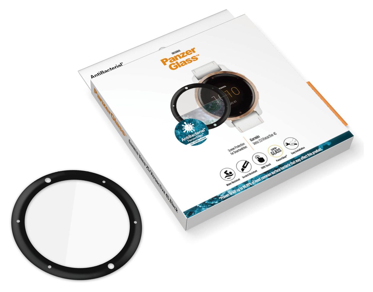 Displayschutz Klare Bildschirmschutzfolie gehärtetes Glas für Garmin Garmin - Venu 2S, Garmin - Vivoactive 4s 
