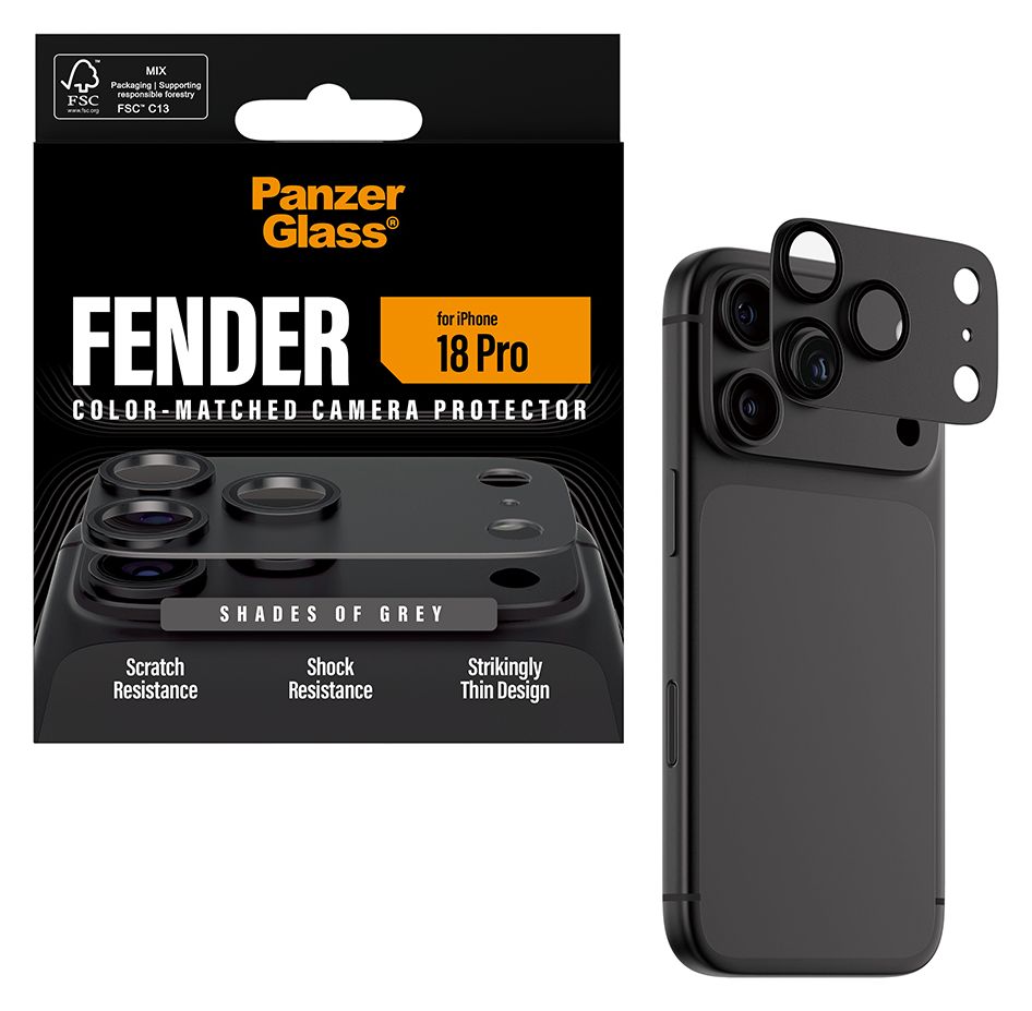 PanzerGlass® Fender Kameraschutz Shades of Grey iPhone 18 Pro 