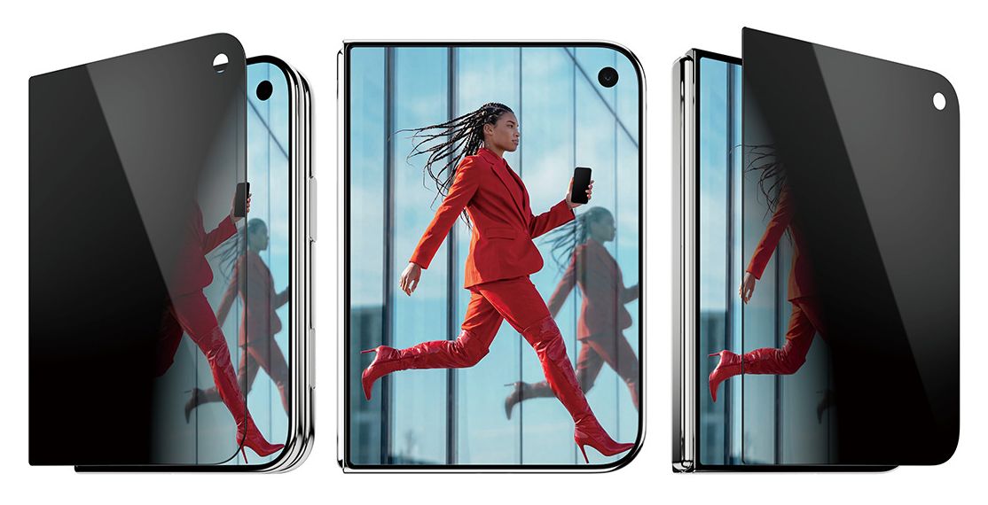 PanzerGlass® Privacy Außendisplay Displayschutz iPhone Duo | RahmenFit m. EasyAligner 