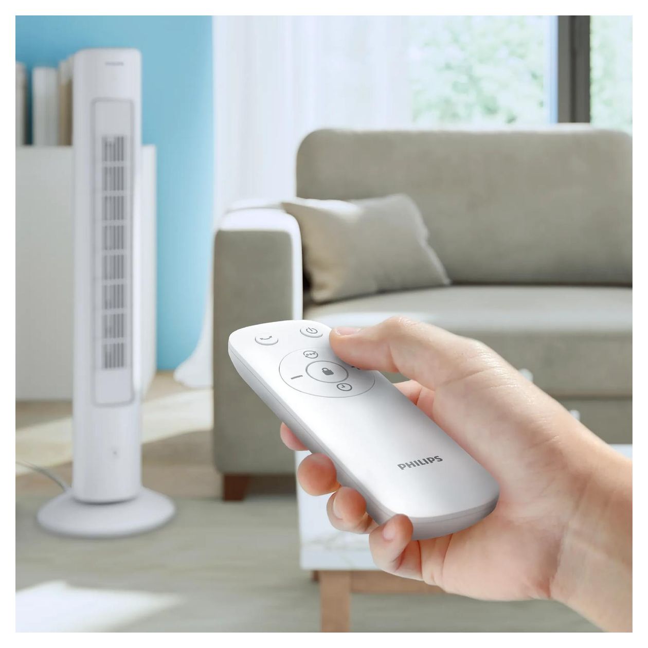 5000 Series CX5535/00 2230 m³/h Turmventilator Stand 46 dB  (Grau) 