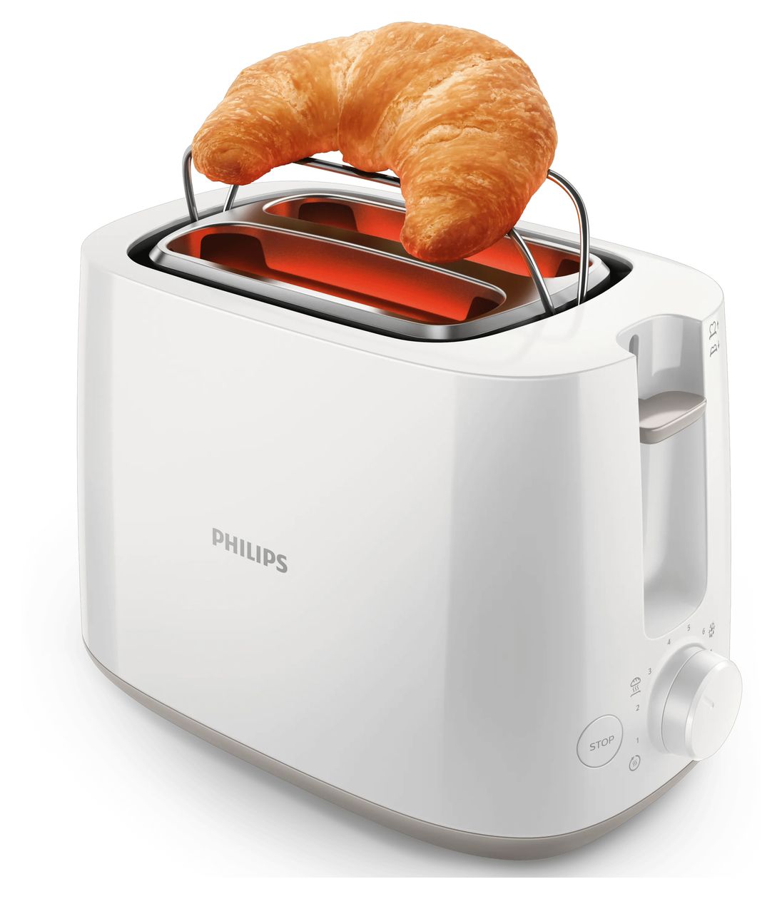 HD2581/00 Daily Collection Toaster 830 W 2 Scheibe(n) 8 Stufen  (Grau) 