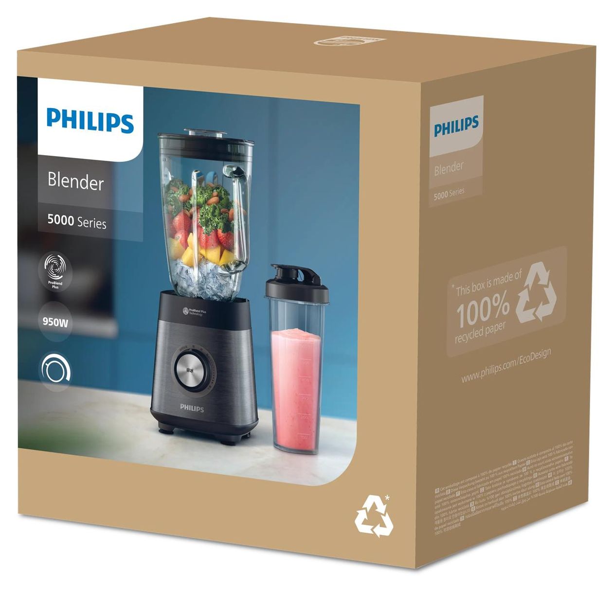 Serie 5000 HR3041/00 2 l Standmixer 6 Geschwindigkeiten 1200 W 