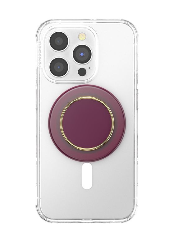 PopGrip MagSafe Luxe Red Wine Ename Fingerring für Apple iPhone 12+  (Gold, Violett) 