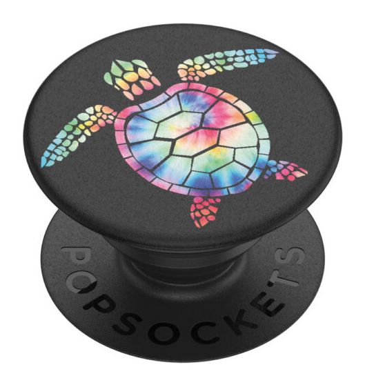 PopGrip Pshychedelic Turtle Fingerring für Universal  (Schwarz, Mehrfarbig) 