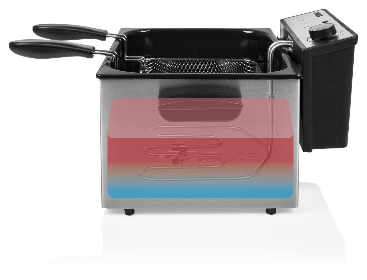 185000 Doppel Fritteuse 5 l 3270 W  (Schwarz, Edelstahl) 