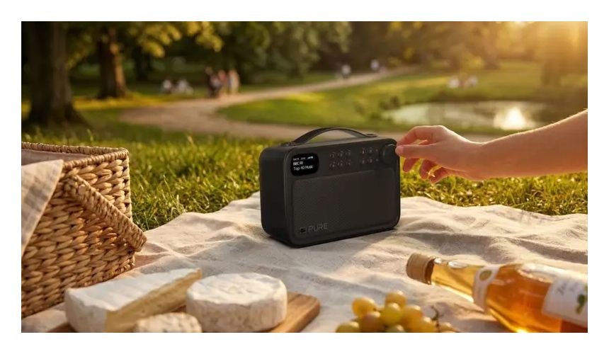 Bloom Bluetooth DAB, FM Radio Tragbar IPX5  (Schwarz) 