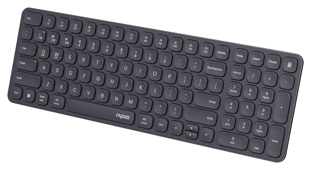 E9310M Büro Tastatur RF Wireless + Bluetooth 2.4 GHz  (Schwarz) 