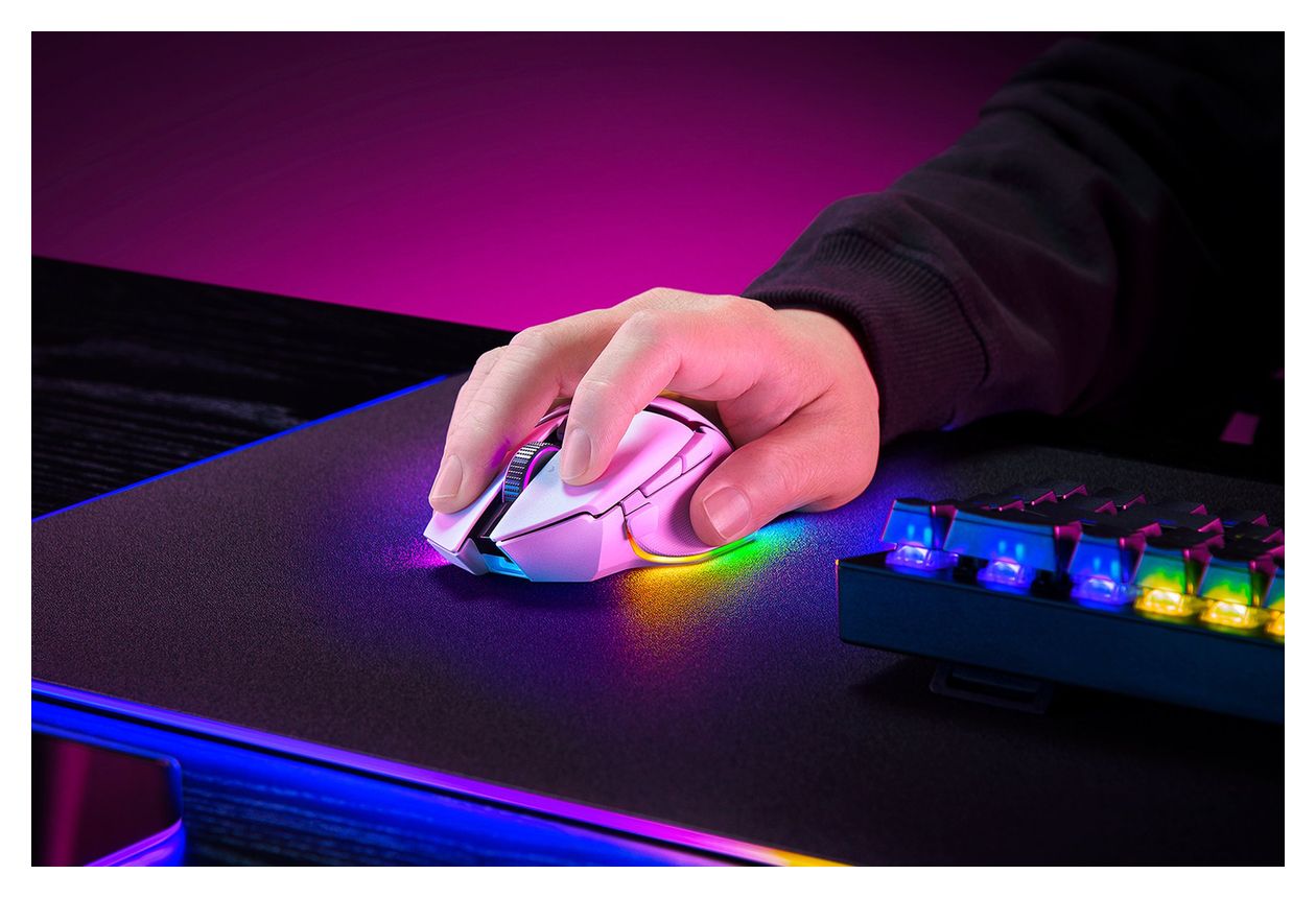 Basilisk V3 Pro 35000 DPI Gaming Maus Optisch  (Weiß) 