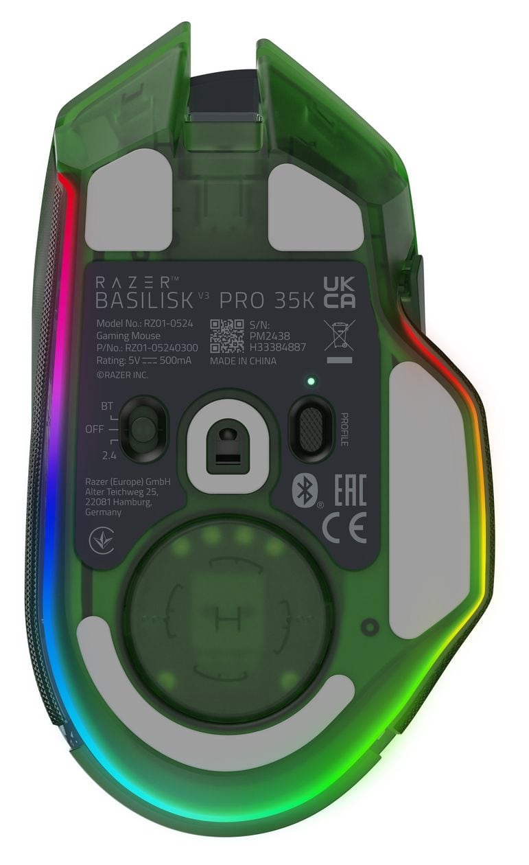 Basilisk V3 Pro 35000 DPI Gaming Maus Optisch  (Grün) 