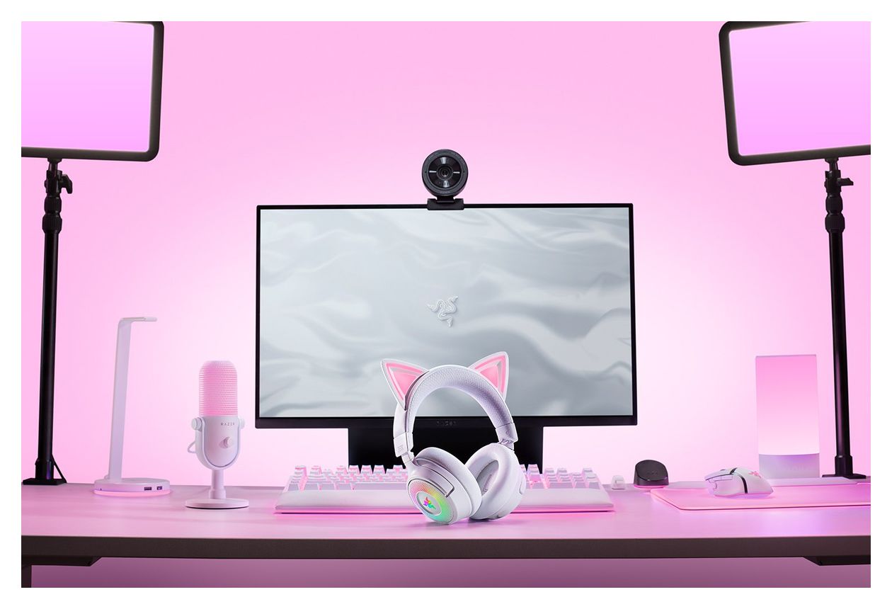 Kraken Kitty V3 Pro Over Ear Bluetooth Kopfhörer kabelgebunden&kabellos 70 h Laufzeit USB Typ-A  (Weiß) 