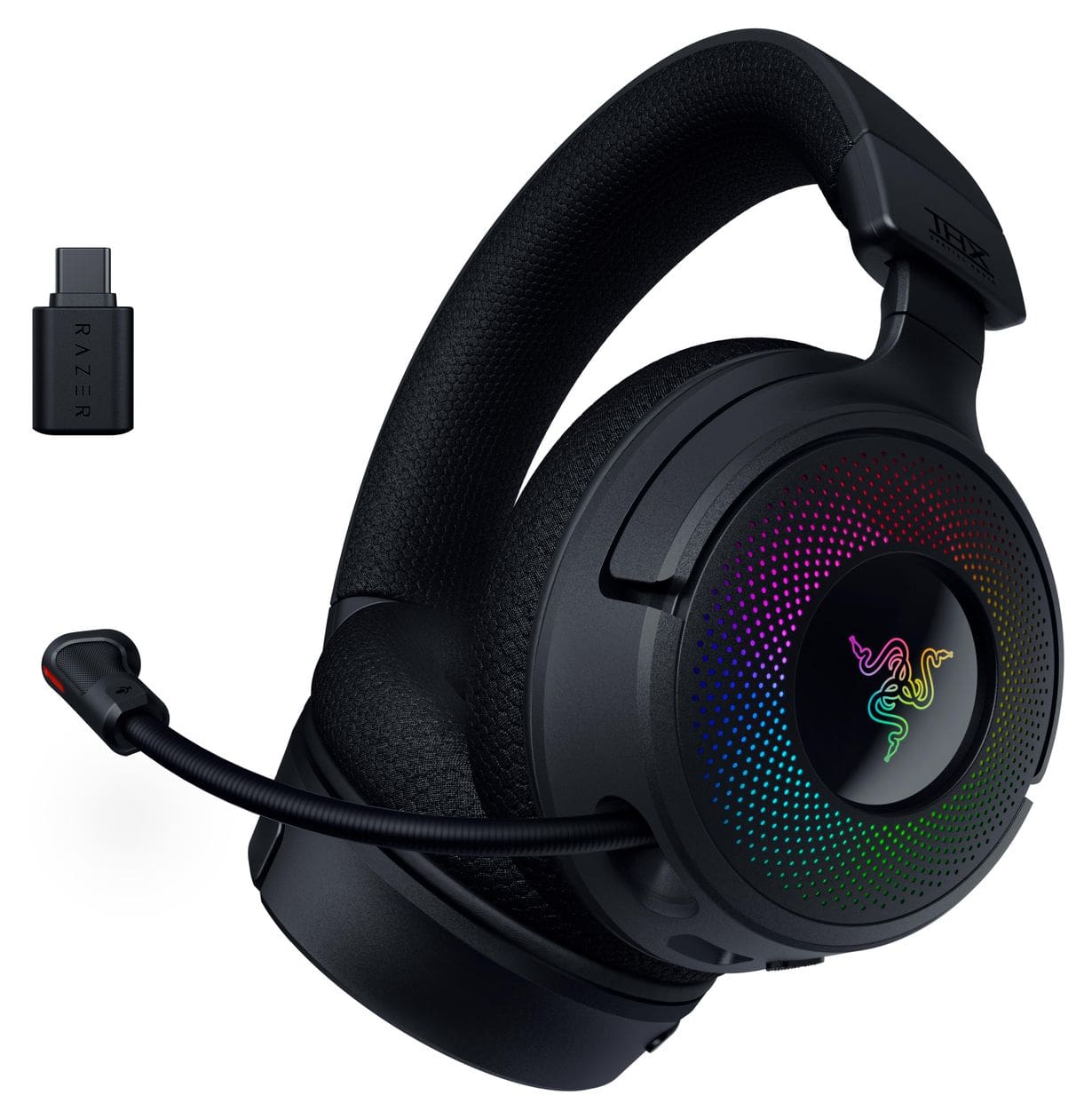 Kraken V4 Ohraufliegender Bluetooth Kopfhörer kabellos 70 h Laufzeit USB Typ-A  (Schwarz) 