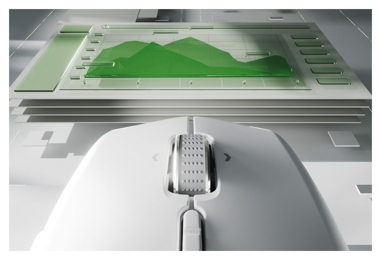 Pro Click Mini 12000 DPI Büro Maus Optisch  (Weiß) 