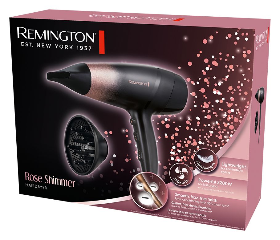 D5305 Rose Shimmer Haartrockner 2200 W  (Schwarz, Rose) 