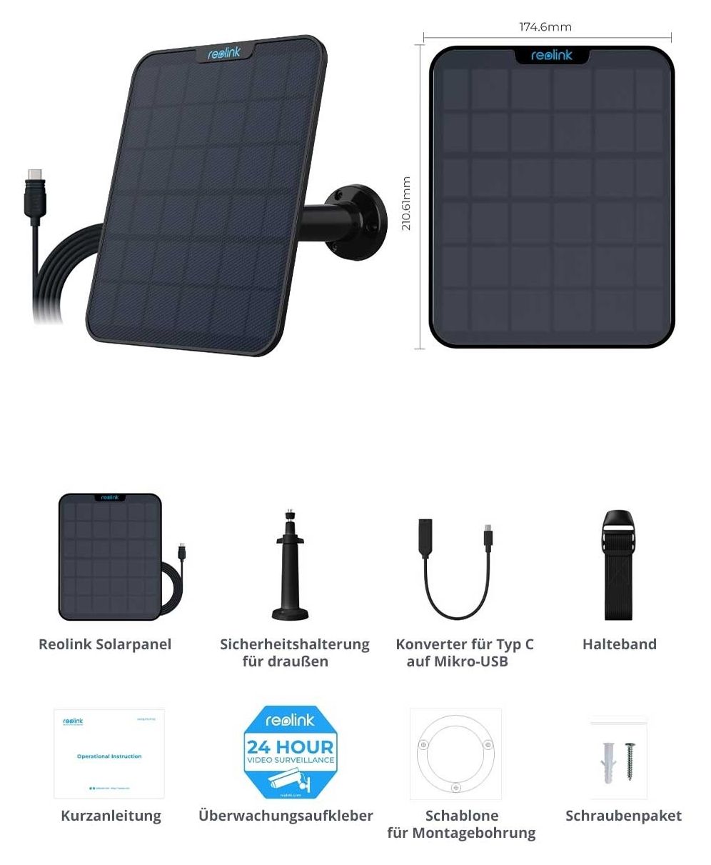 Solarpanel 2 Solarpanel Solarpanel IP65 Außen  (Schwarz) 