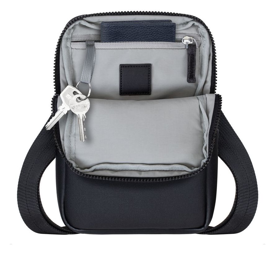 8810 Crossbody Tasche Messengerhülle aus Kunststoff für Jede Marke bis 20,3 cm (8") Staubresistent, Kratzresistent (Schwarz) 