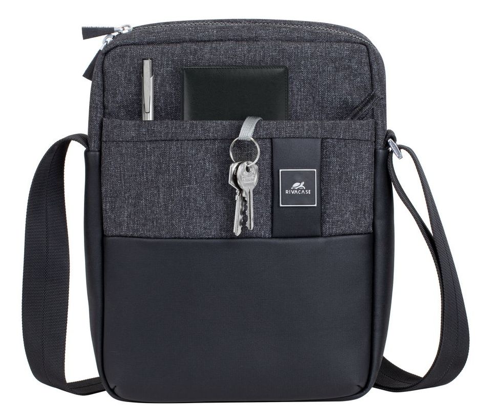 8811 Crossbody Tasche Messengerhülle aus Kunststoff für Jede Marke bis 27,9 cm (11") Staubresistent, Kratzresistent (Schwarz) 