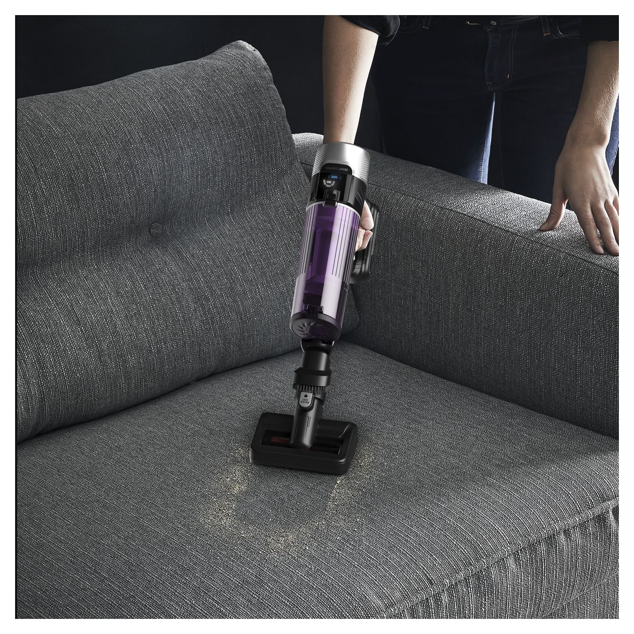 RH2037 X-Force Flex 9.60 Handstaubsauger Beutellos bis 45 min Laufzeit 18 V  (Schwarz, Violett) 