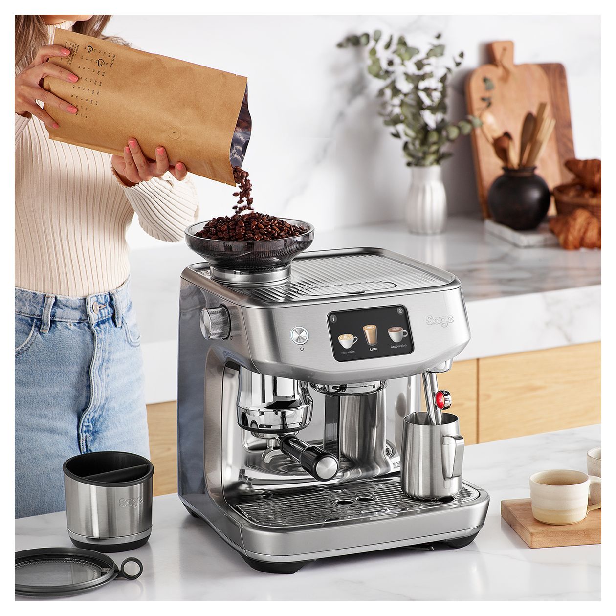 the Oracle Jet Siebträger Kaffeemaschine 1600 W  (Edelstahl) 