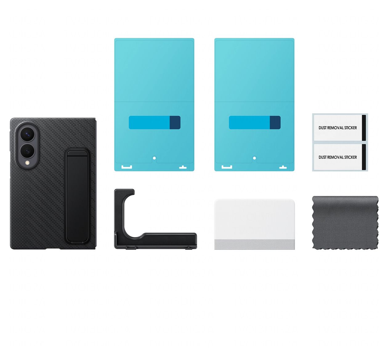 Carbon Standing Case Cover für Samsung Z Fold8  (Schwarz) 