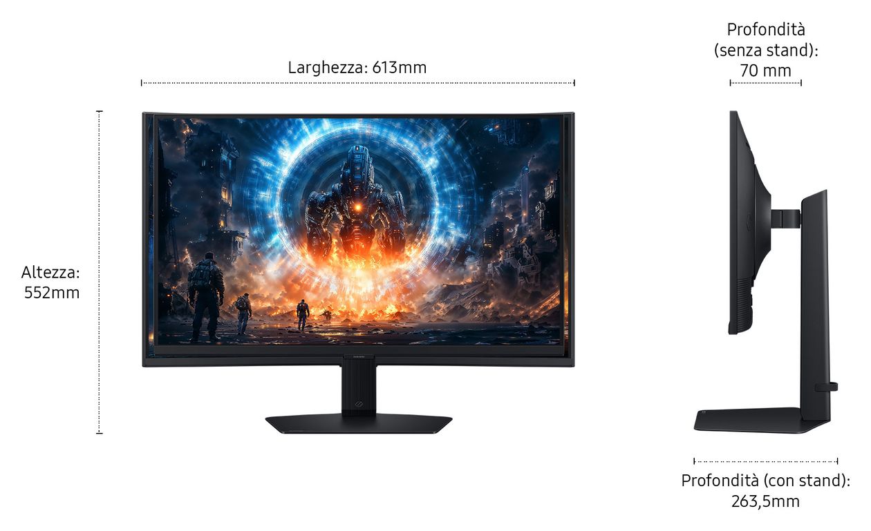Odyssey LS27FG602EUXEN Quad HD Monitor 68,6 cm (27 Zoll) 16:9 1 ms 350 cd/m²  (Schwarz) 