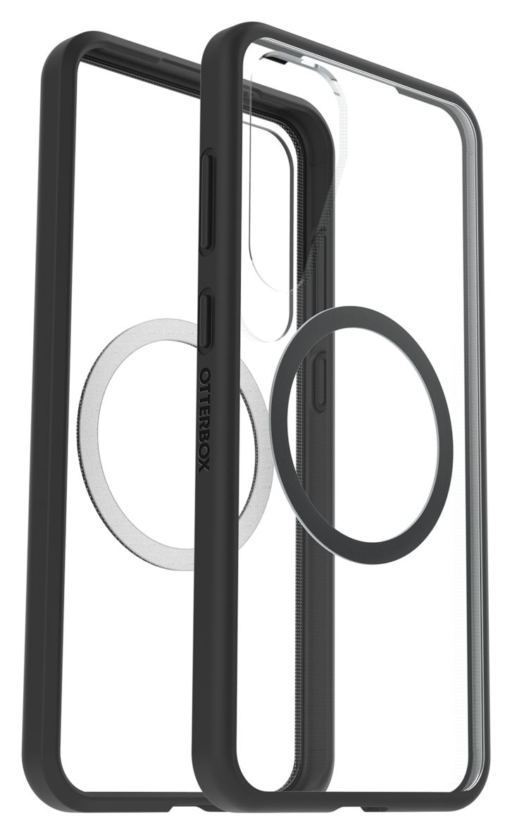 OtterBox React Series Case Cover für Samsung Galaxy S25+ (Schwarz, Transparent) 