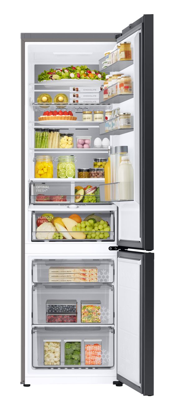 RB38C7B5AB1 276 l / 114 l Kühl-Gefrierkombi freistehend NoFrost 108 kWh Jahr  (Schwarz) 