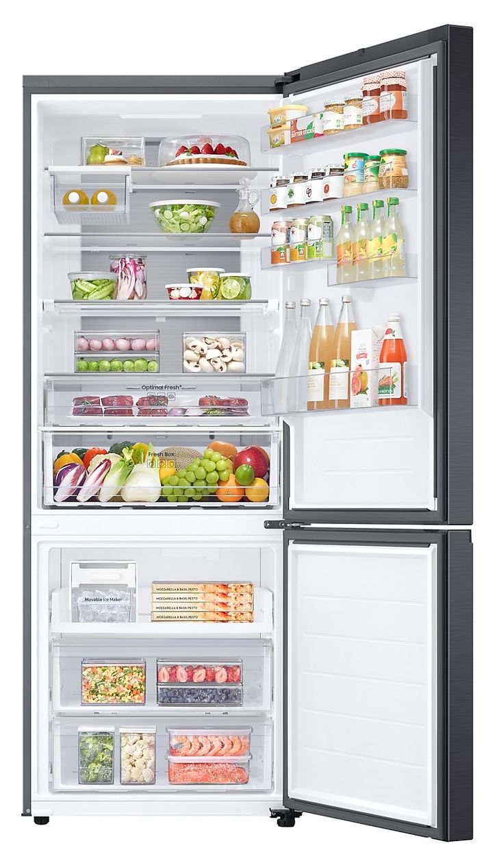 RB53DG706AB1EF 370 l / 168 l Kühl-Gefrierkombi freistehend NoFrost 128 kWh Jahr  (Schwarz) 