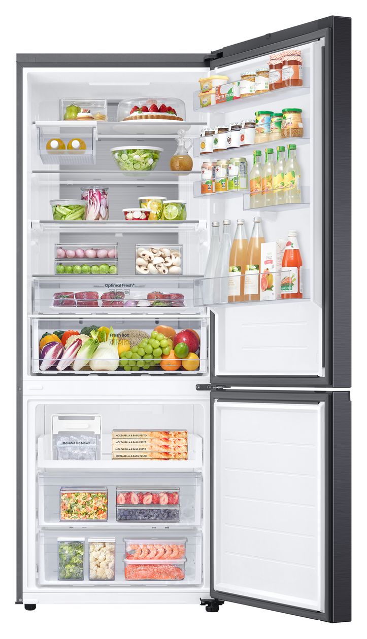 RB53DG706BB1EF 370 l / 168 l Kühl-Gefrierkombi freistehend NoFrost 159 kWh Jahr  (Schwarz) 