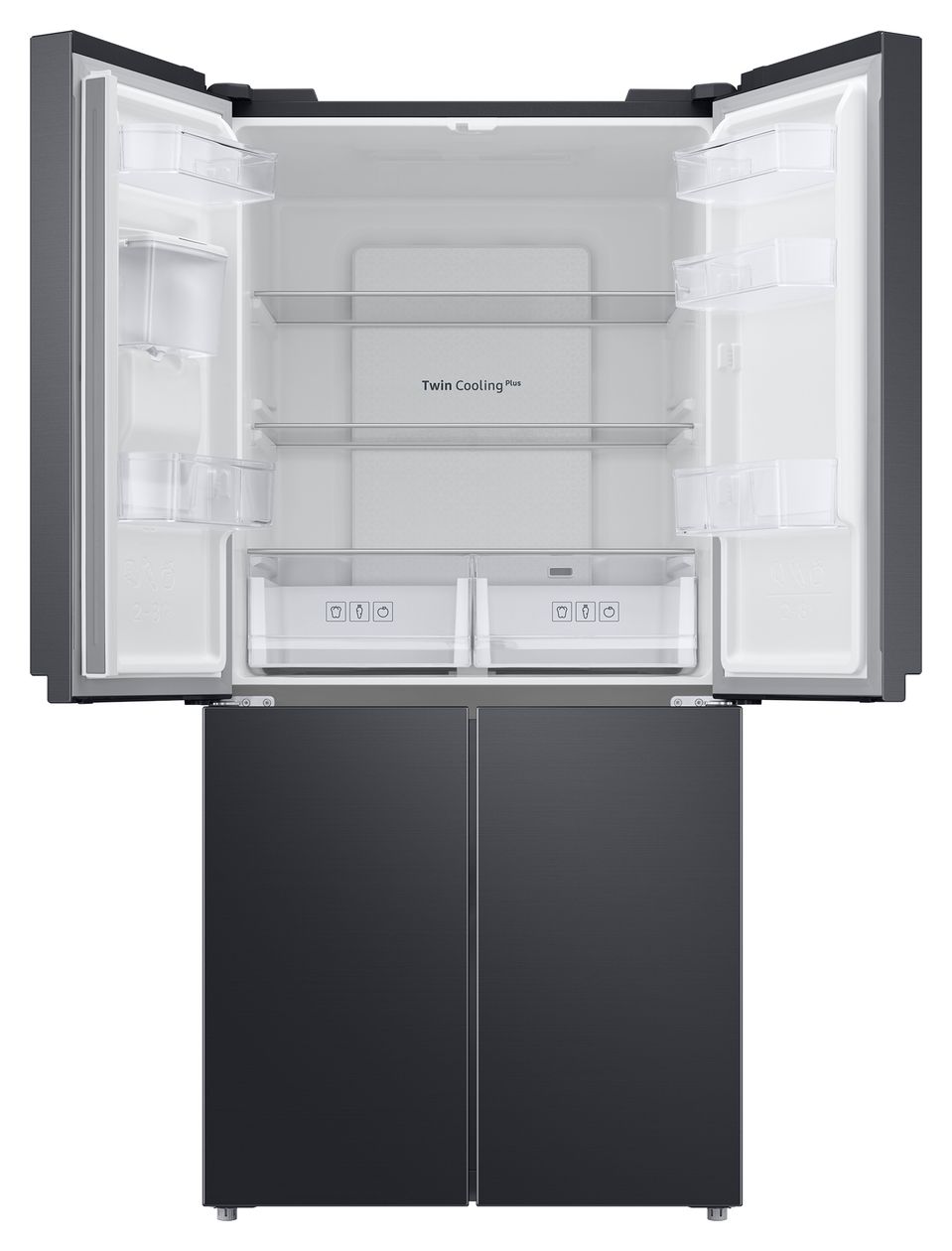 RF48A401EB4EF Side-by-Side Kühl-/ Gefrierkombination French Door 298 kWh NoFrost 1793 mm x 833 mm  (Anthrazit) 