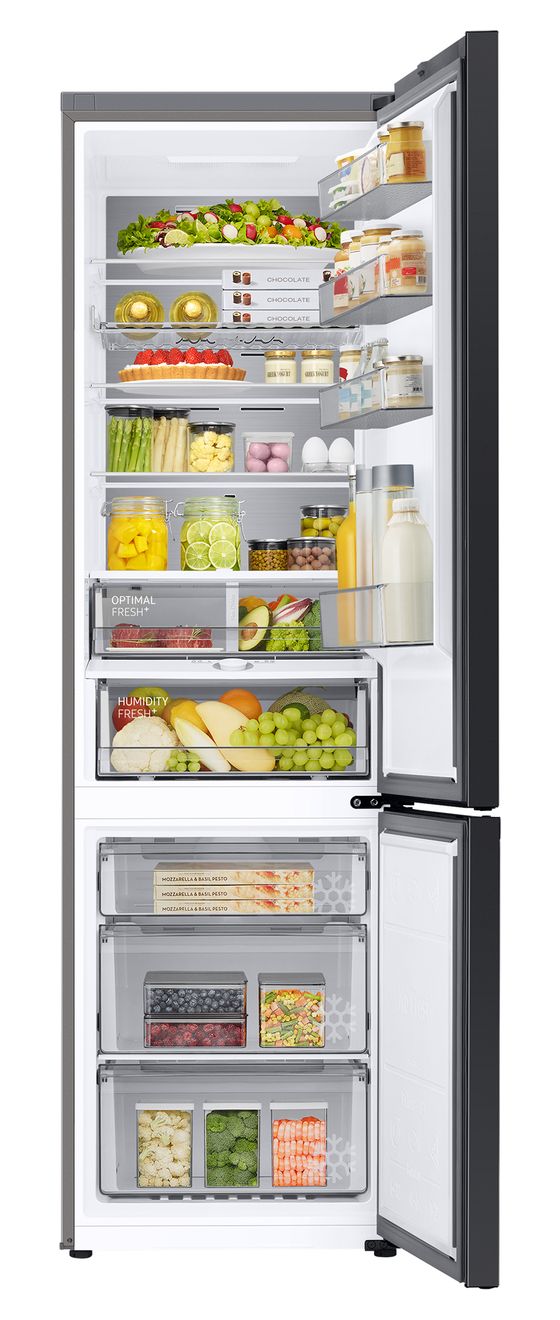 RL38C7B5BB1 273 l / 114 l Kühl-Gefrierkombi freistehend NoFrost 134 kWh Jahr  (Schwarz) 