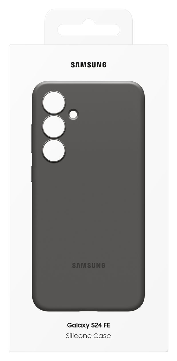 Silicone Case Cover für Samsung Galaxy S24 FE  (Schwarz) 