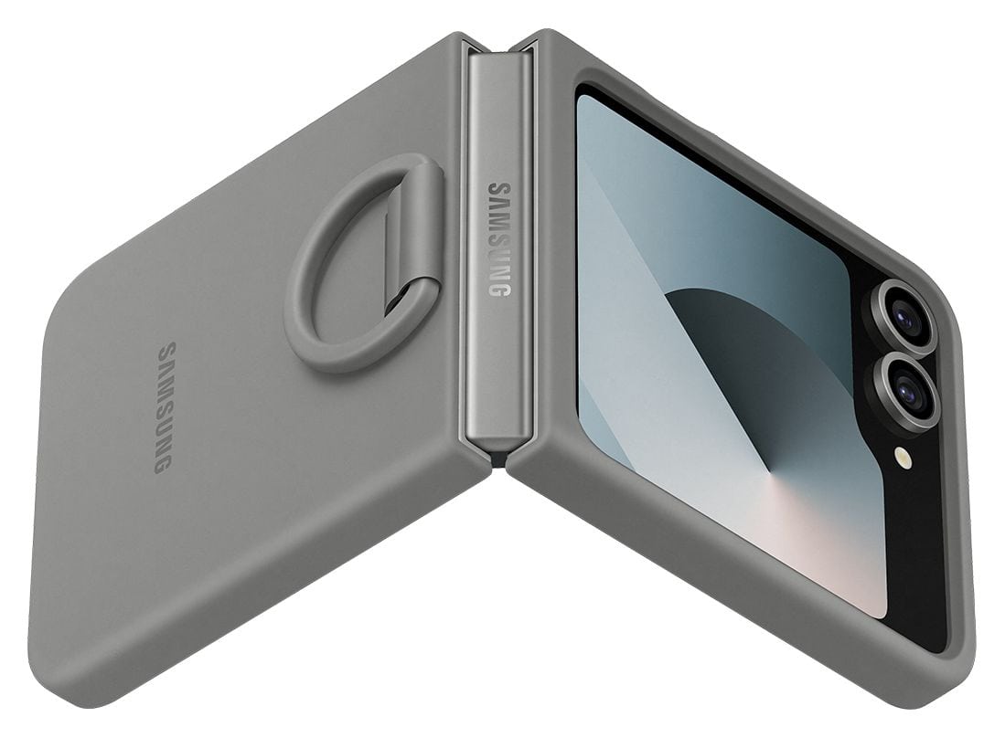 Silicone Case Ring Cover für Samsung Galaxy Z Flip6  (Grau) 