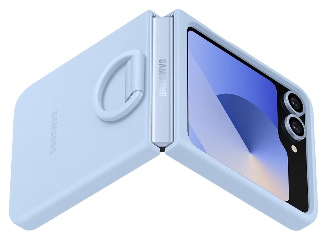 Silicone Ring Case Cover für Samsung Galaxy Z Flip6  (Blau) 