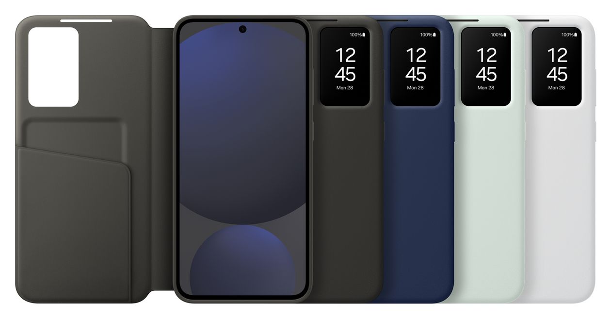 Smart View Wallet Case Geldbörsenhülle für Samsung Galaxy S24 FE  (Schwarz) 