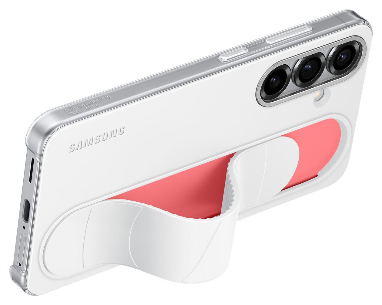 Standing Grip Case Cover für Samsung Galaxy S25  (Weiß) 