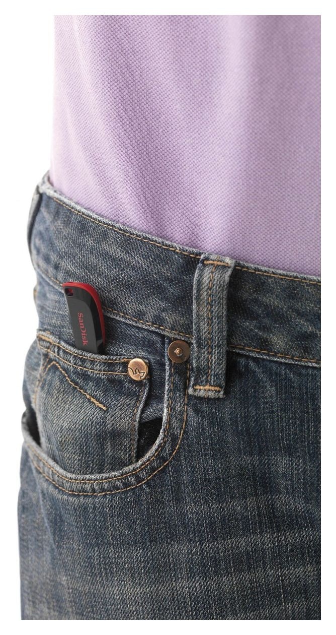 Cruzer Blade USB Typ-A Stick 128 GB  (Schwarz, Rot) 