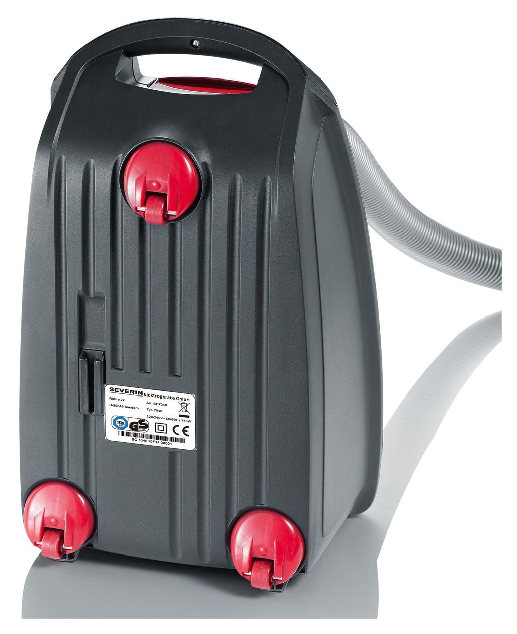 BC7045 S Power Snowwhite Bodenstaubsauger mit Staubbeutel 750 W HEPA  (Schwarz, Grau) 