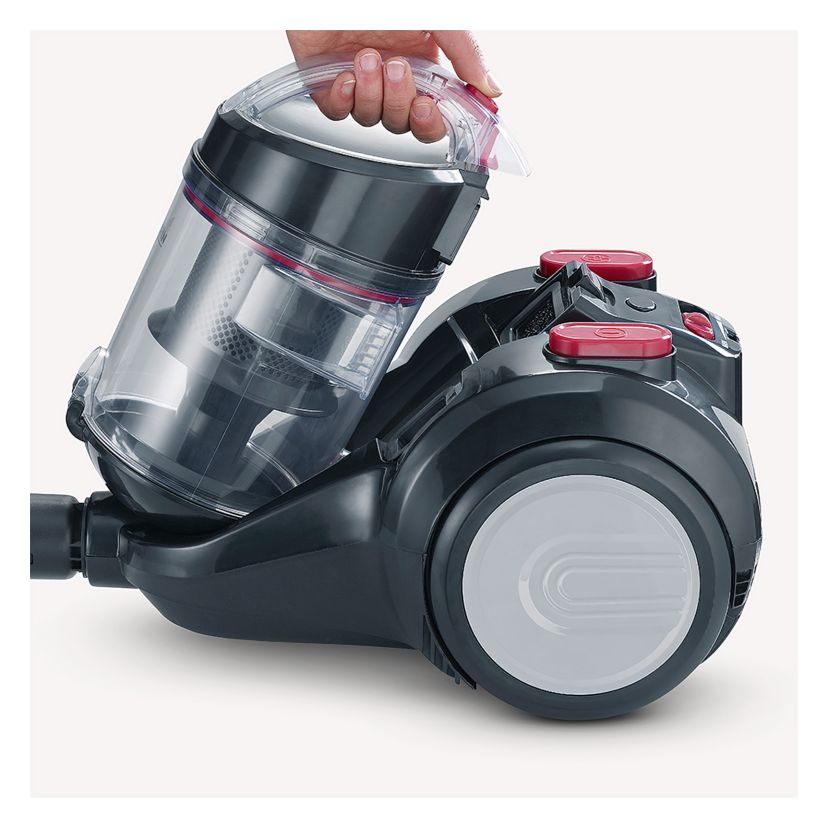 CY7089 Single Zyclone Bodenstaubsauger Beutellos 750 W HEPA  (Schwarz, Rot) 