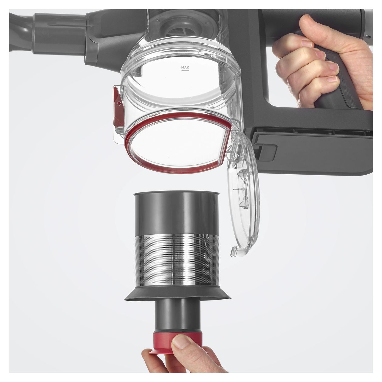 HV7968 Handstaubsauger mit Staubbeutel 25,9 V (Anthrazit, Rot, Silber) 