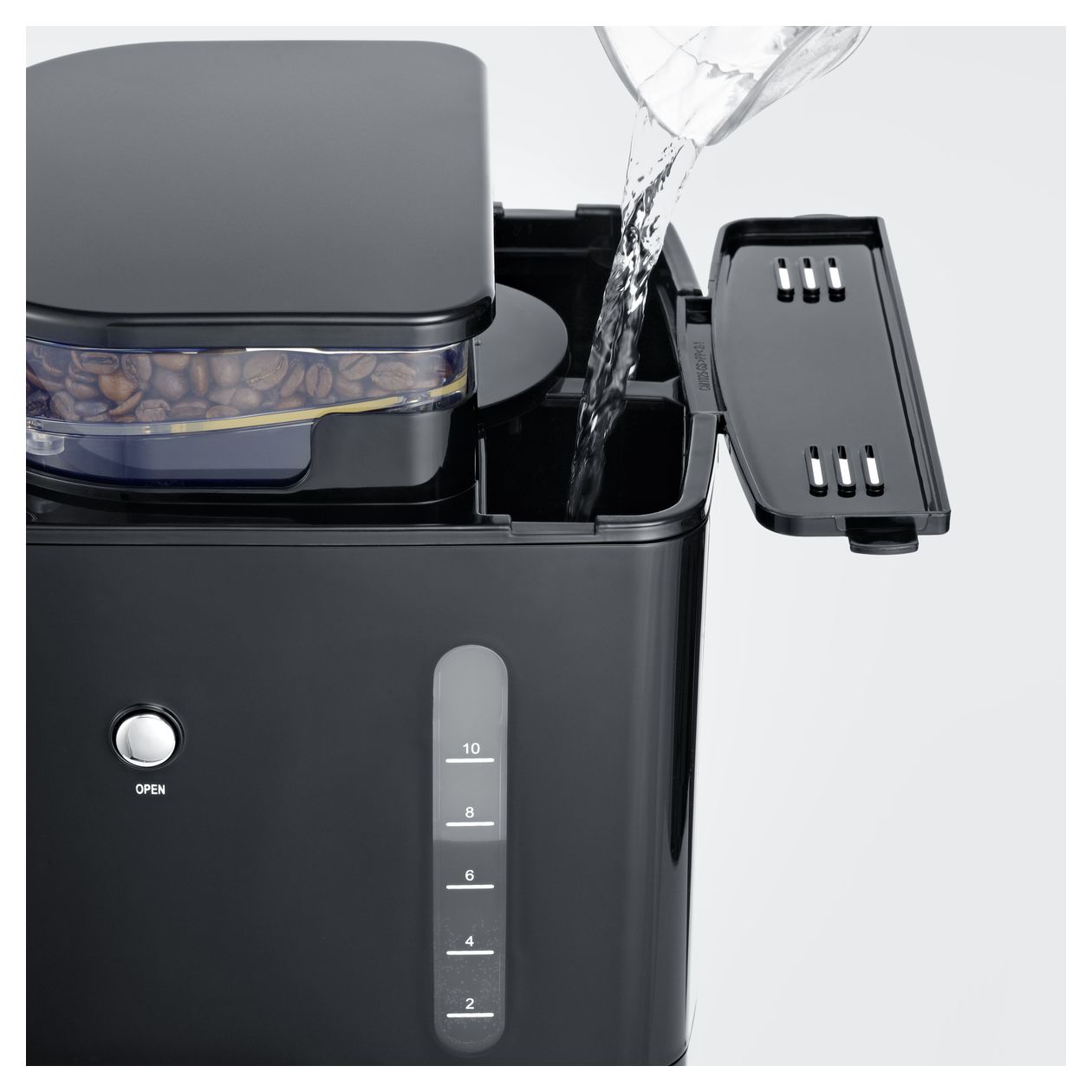 KA4813 10 Tassen Filterkaffeemaschine  (Schwarz, Edelstahl) 