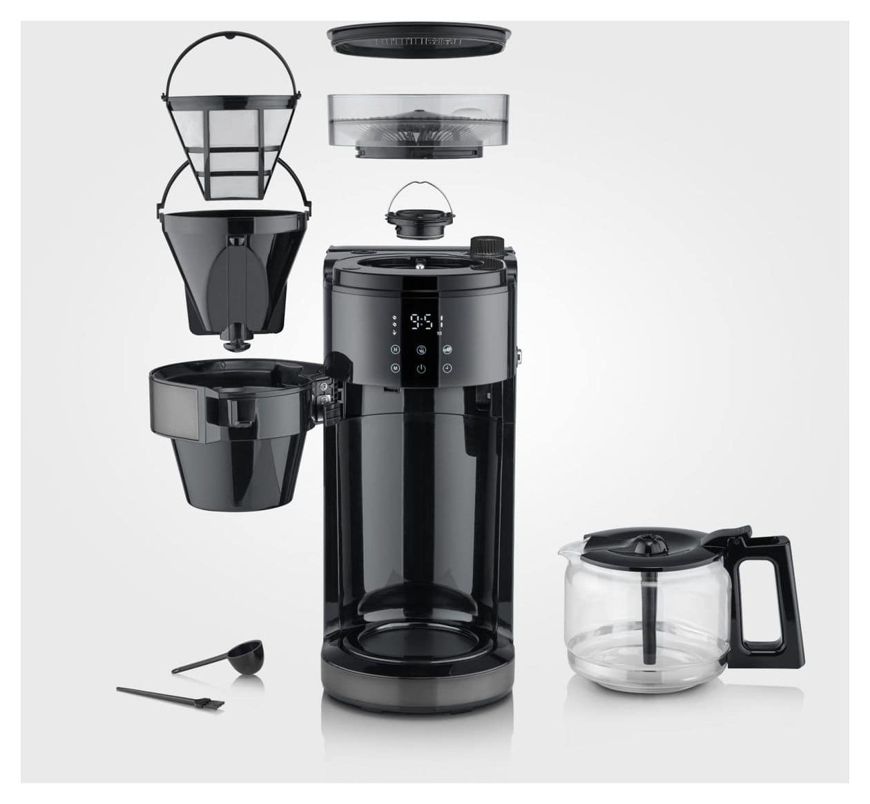 KA4830 10 Tassen Filterkaffeemaschine  (Schwarz) 